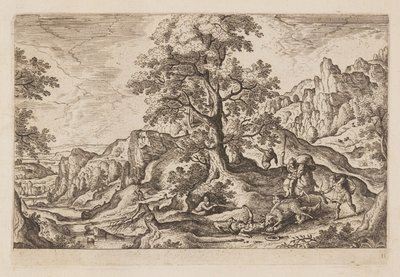 Plaat 11, uit Landschappen met scènes uit het Oude en Nieuwe Testament en Ovidius