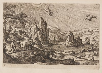 Plaat 18, uit Landschappen met scènes uit het Oude en Nieuwe Testament en Ovidius