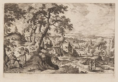 Plaat 3, uit Landschappen met scènes uit het Oude en Nieuwe Testament en Ovidius