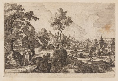Plaat 6, uit Landschappen met scènes uit het Oude en Nieuwe Testament en Ovidius