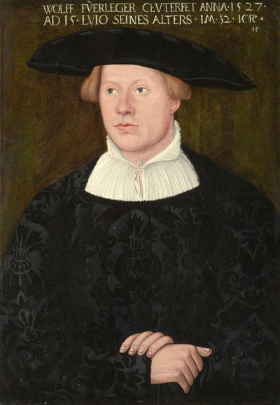 Portret van Wolff Fürleger door Hans Brosamer