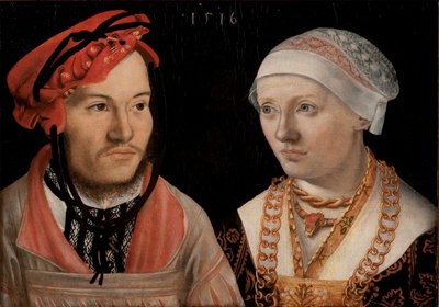 Portret van een koppel door Hans Brosamer