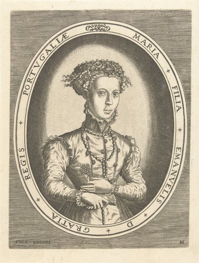 Portret van prinses Maria van Portugal door Hans Collaert (I)