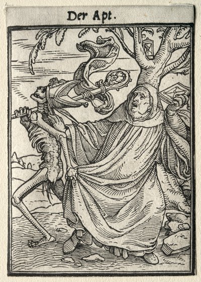 Dans van de dood: De abt door Hans Holbein