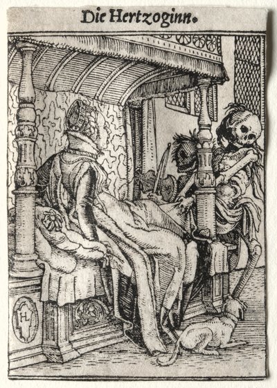 Dans van de Dood: De hertogin door Hans Holbein