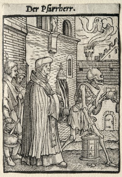 Dans van de Dood: De Pastoor door Hans Holbein