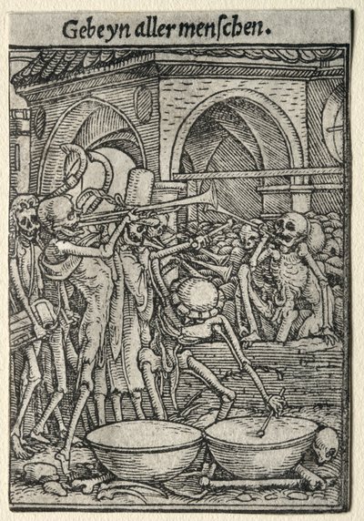 Dans van de dood: De trompetters van de dood door Hans Holbein