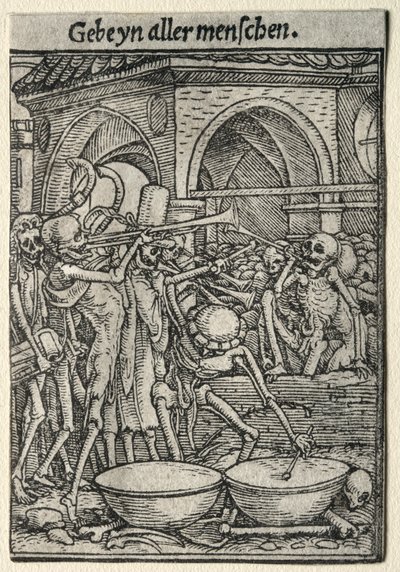 Dans van de Dood: De trompetters van de Dood door Hans Holbein