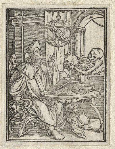 De dans van de dood: De astroloog, De rijke man door Hans Holbein
