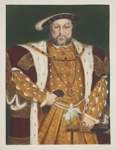 Portret van Hendrik VIII op 49-jarige leeftijd, gepubliceerd in 1902 door Hans Holbein der Jüngere