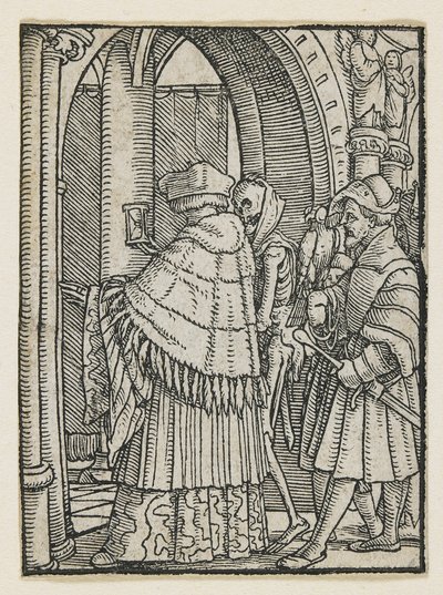 De Kanunnik uit Dans van de Dood (Lyon), 1538 door Hans Holbein der Jüngere