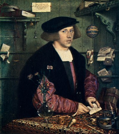 George Gisze, 1532, 1909 door Hans Holbein der Jüngere