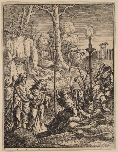 Jezus confronteert zijn tegenstanders door Hans Holbein the Younger