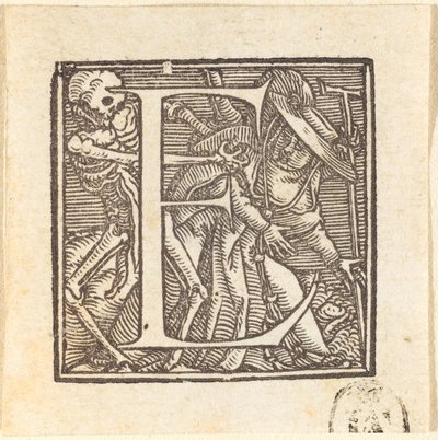 Letter E door Hans Holbein der Jüngere
