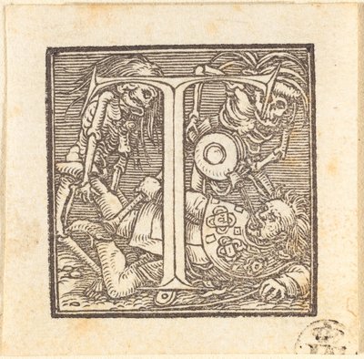 Letter T door Hans Holbein der Jüngere
