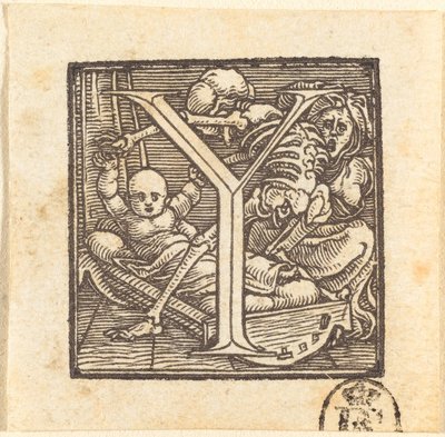 Letter Y door Hans Holbein der Jüngere