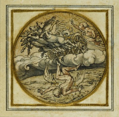 De Val van Icarus - Ontwerp voor een hanger of hoedenspeld, ca. 1532-43 door Hans Holbein der Jüngere
