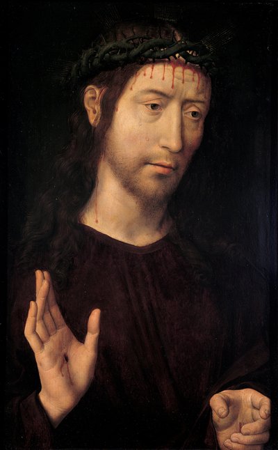 Christus zegent door Hans Memling