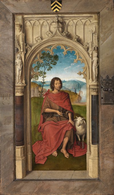 Buitenpaneel van het drieluik van Jan Floreins door Hans Memling