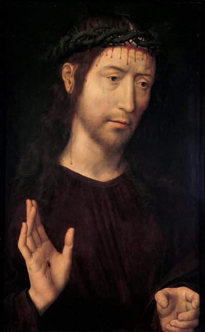 De Man van Smarten Zegen door Hans Memling