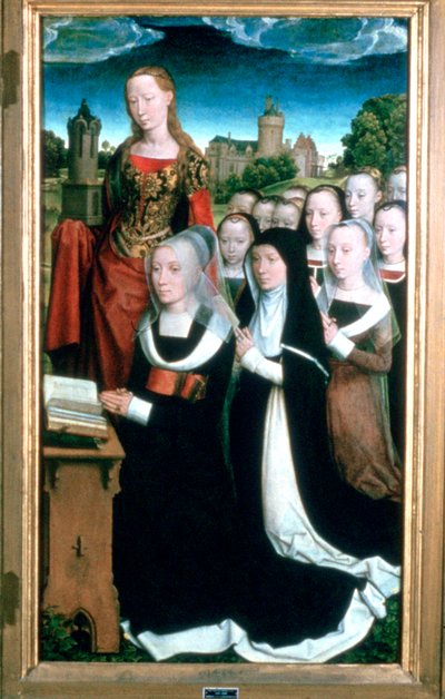 Drieluik van de familie Moreel (detail) door Hans Memling