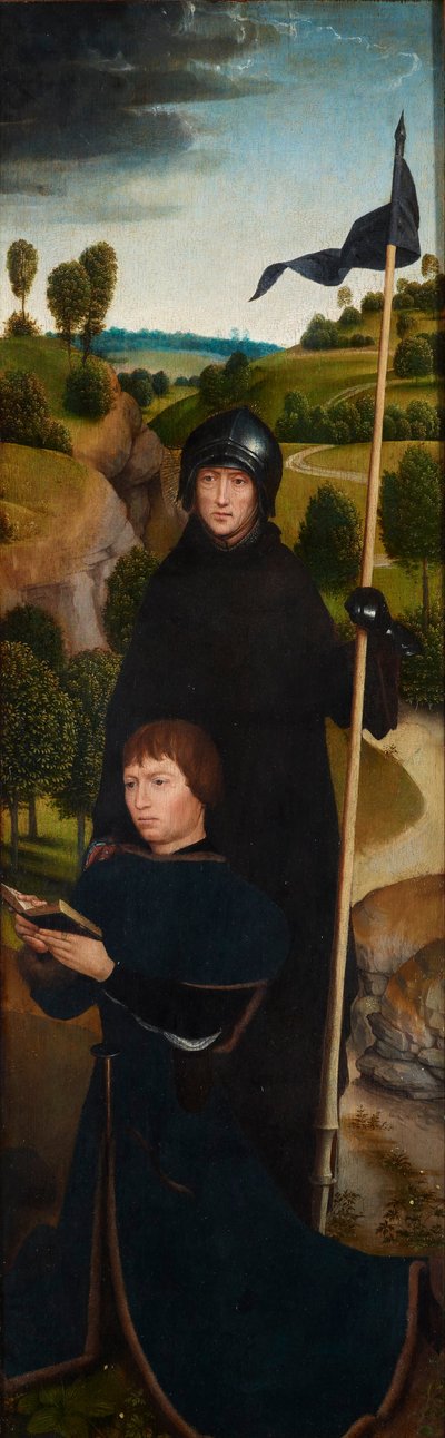 Jonge man in gebed met St. William van Maleval door Hans Memling