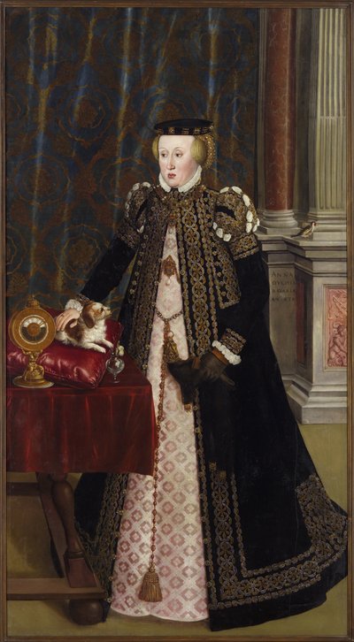 Aartshertogin Anna van Oostenrijk, koningin-gemalin van Spanje door Hans Muelich or Mielich