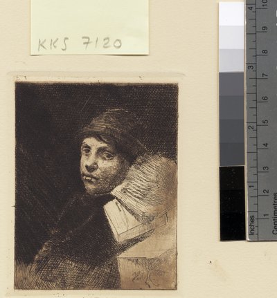 Portret van een jonge man door Hans Nikolaj Hansen