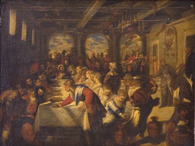 De bruiloft te Kana door Hans Rottenhammer