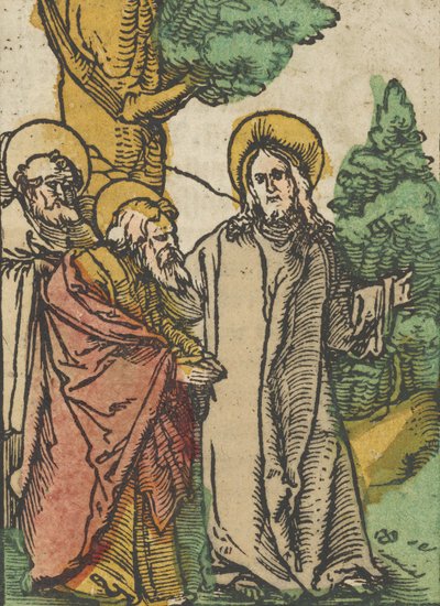 Christus spreekt tot de discipelen, 5, uit Das Plenarium, 1517 door Hans Schäufelein the Elder