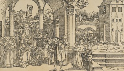 Het verhaal van Esther door Hans Schäufelein the Elder