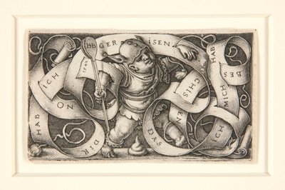 Der Kleine Schalksnarr mit grossen Schrift band (De kleine nar) door Hans Sebald Beham