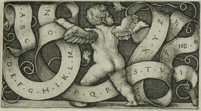 Genie met het alfabet door Hans Sebald Beham