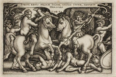 Hercules en Iole, uit De Werken van Hercules door Hans Sebald Beham