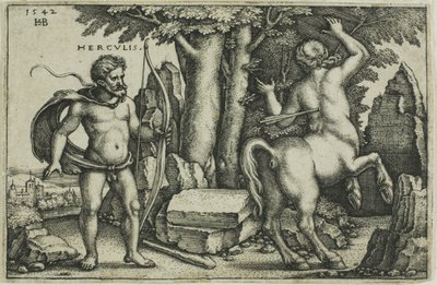 Hercules en Nessus door Hans Sebald Beham
