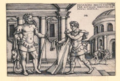 Lichas brengt het kleed van Nessus naar Hercules door Hans Sebald Beham