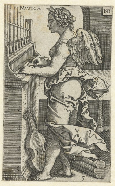 Muziek (Musica) door Hans Sebald Beham