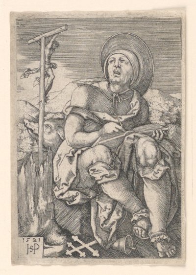 Sint Antonius de Kluizenaar door Hans Sebald Beham