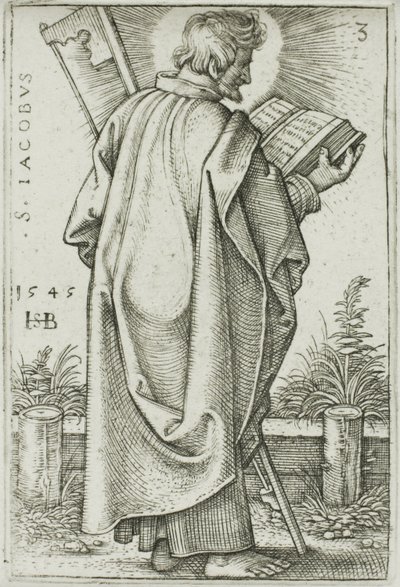 St. Jacobus Minor, plaat 3 uit De Twaalf Apostelen door Hans Sebald Beham