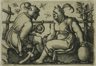 De dwaas en de dwaze vrouw door Hans Sebald Beham