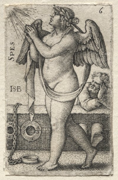 De Kennis van God en de Zeven Hoofddeugden: Hoop - Spes door Hans Sebald Beham