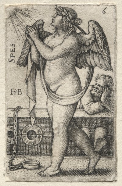 De Kennis van God en de Zeven Hoofddeugden: Hoop - Spes door Hans Sebald Beham