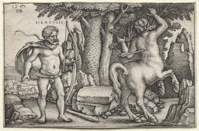 Hercules en Nessus door Hans Sebald Beham