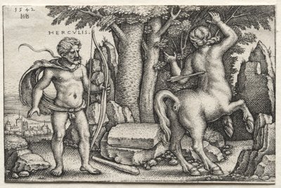 Hercules en Nessus door Hans Sebald Beham