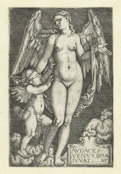 Venus en Cupido door Hans Sebald Beham
