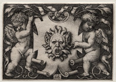 Vignet au Mascaron, 1544 door Hans Sebald Beham