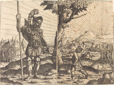 David en Goliath door Hans Sebald Lautensack