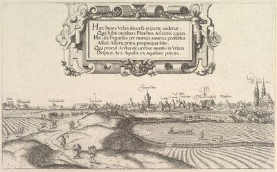 Gezicht op Neurenberg, naar het oosten, linker plaat, 1552 door Hans Sebald Lautensack