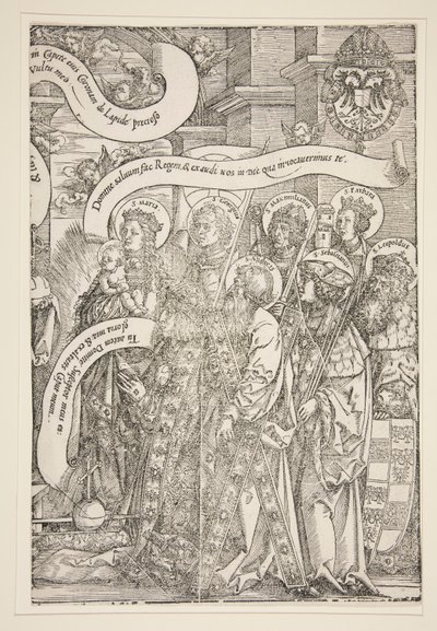 De Maagd met de Patroonheiligen van Maximiliaan door Hans Springinklee