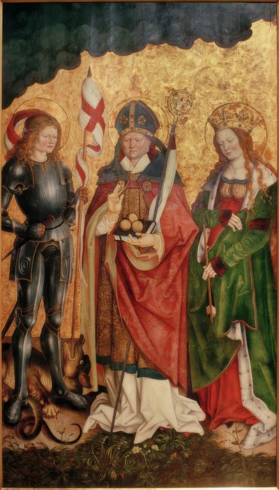 Heilige Georg, Nikolaus, Ursula door Hans Strüb
